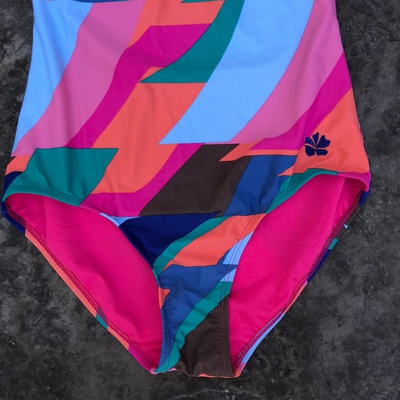 HAPARI One Pc Suit Abstract Color Design Sz 4-6 Sm - Picture 7 of 7